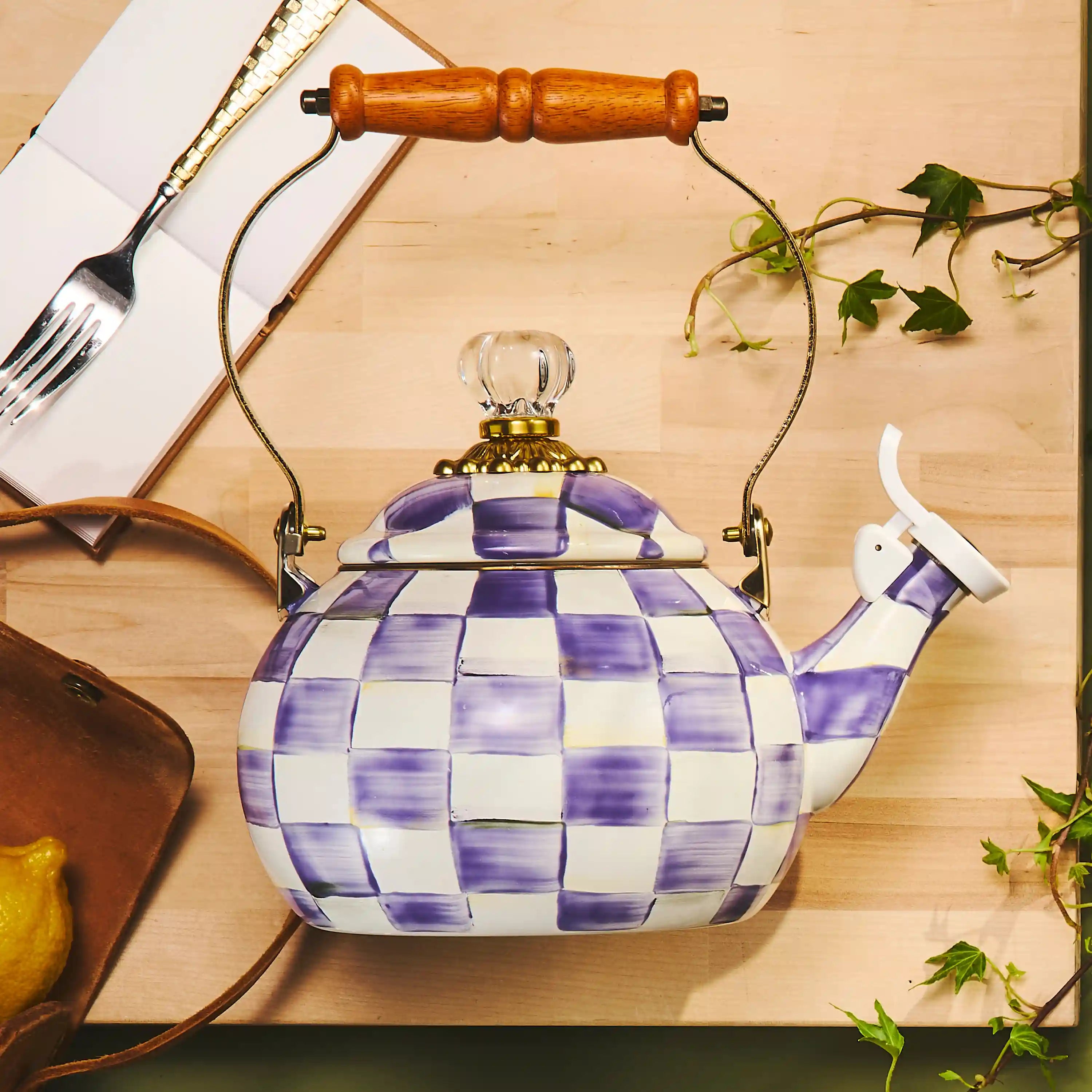 Courtly Check Whistling Tea Kettle