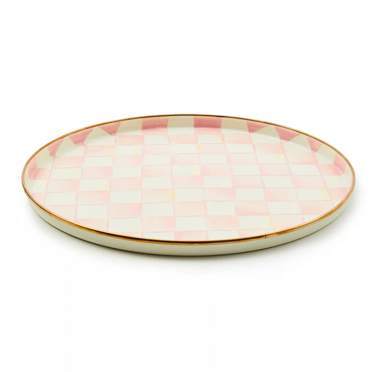 Royal Check Round Tray