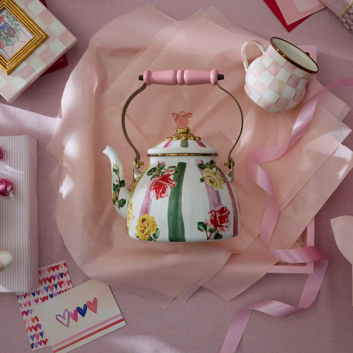 Juniper Check 2 Quart Tea Kettle
