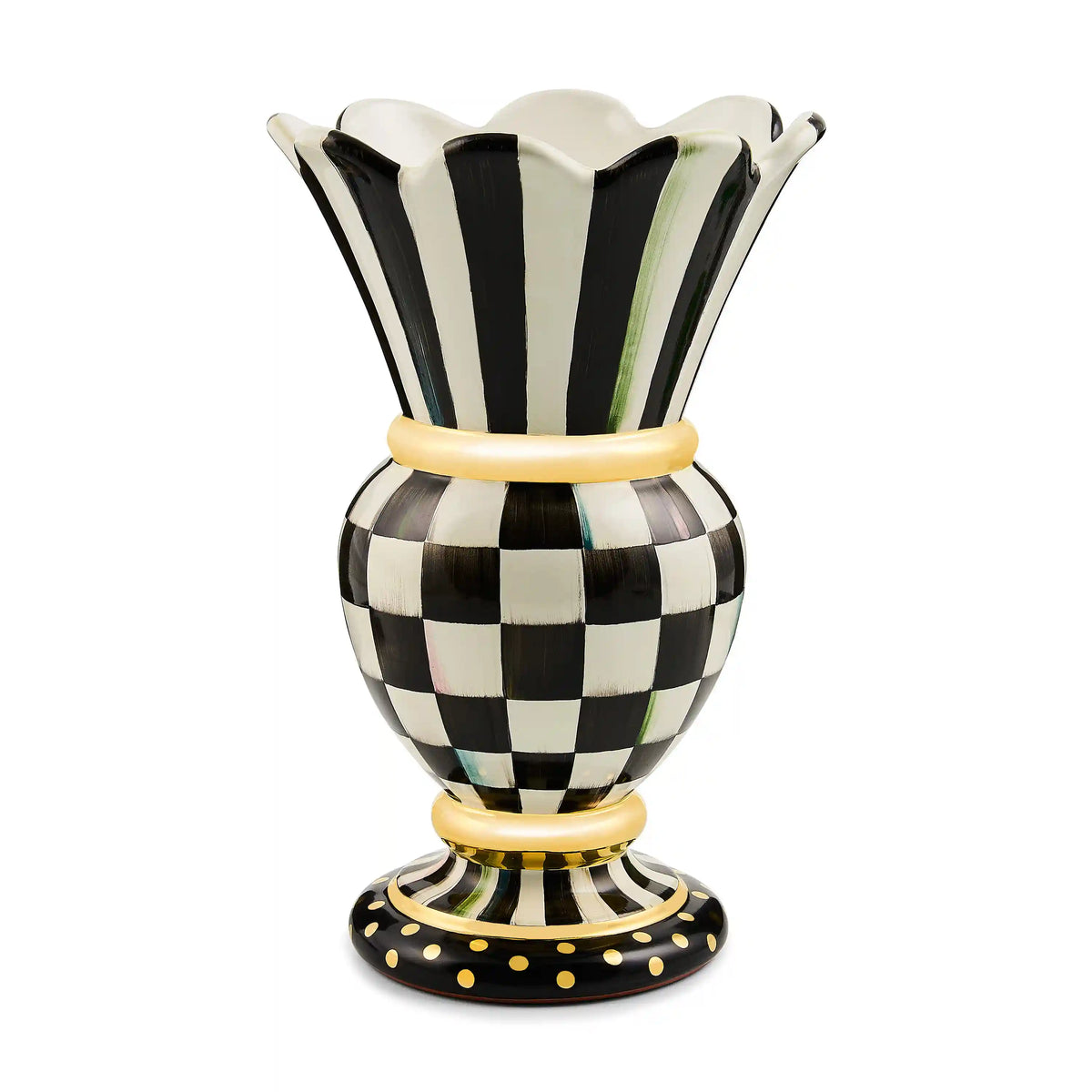Violet Check Ceramic Great Vase