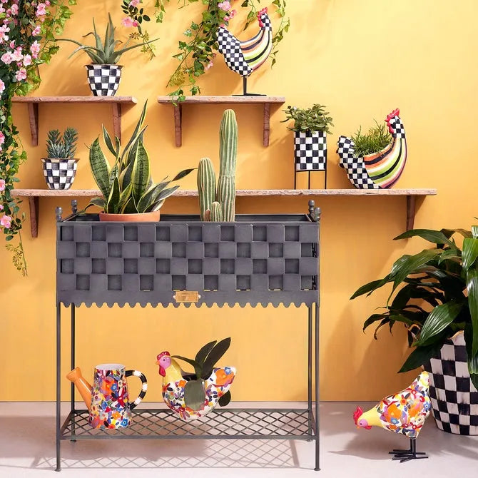 Courtly Check Tabletop Planter