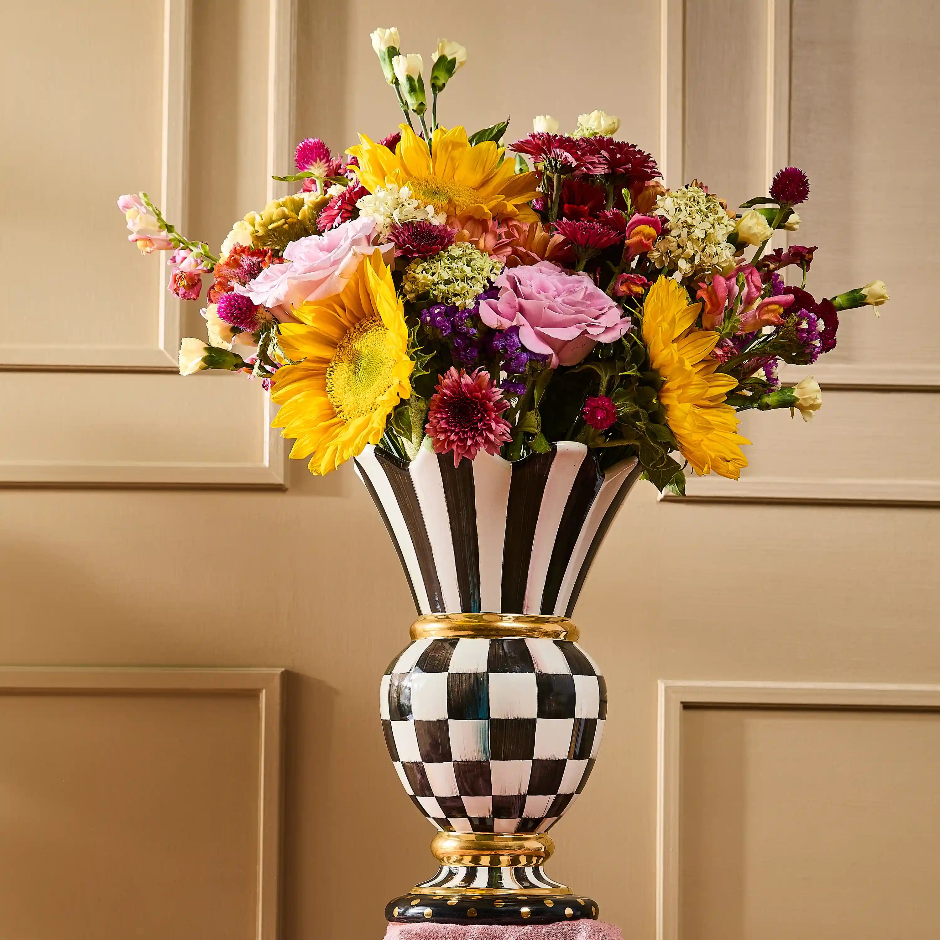 Sterling Check Great Vase
