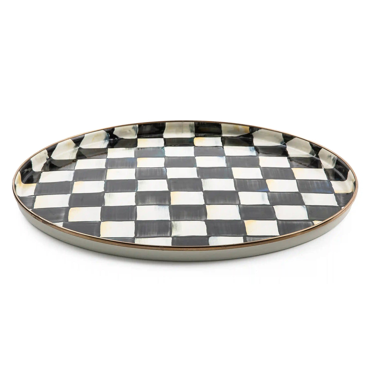 Rosy Check Round Tray
