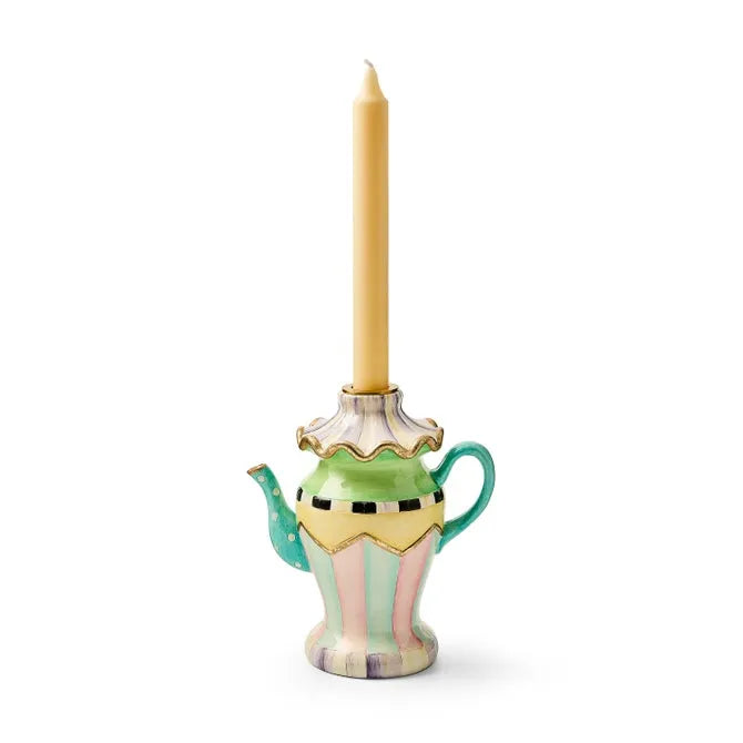 Violet Teapot Candle Holder