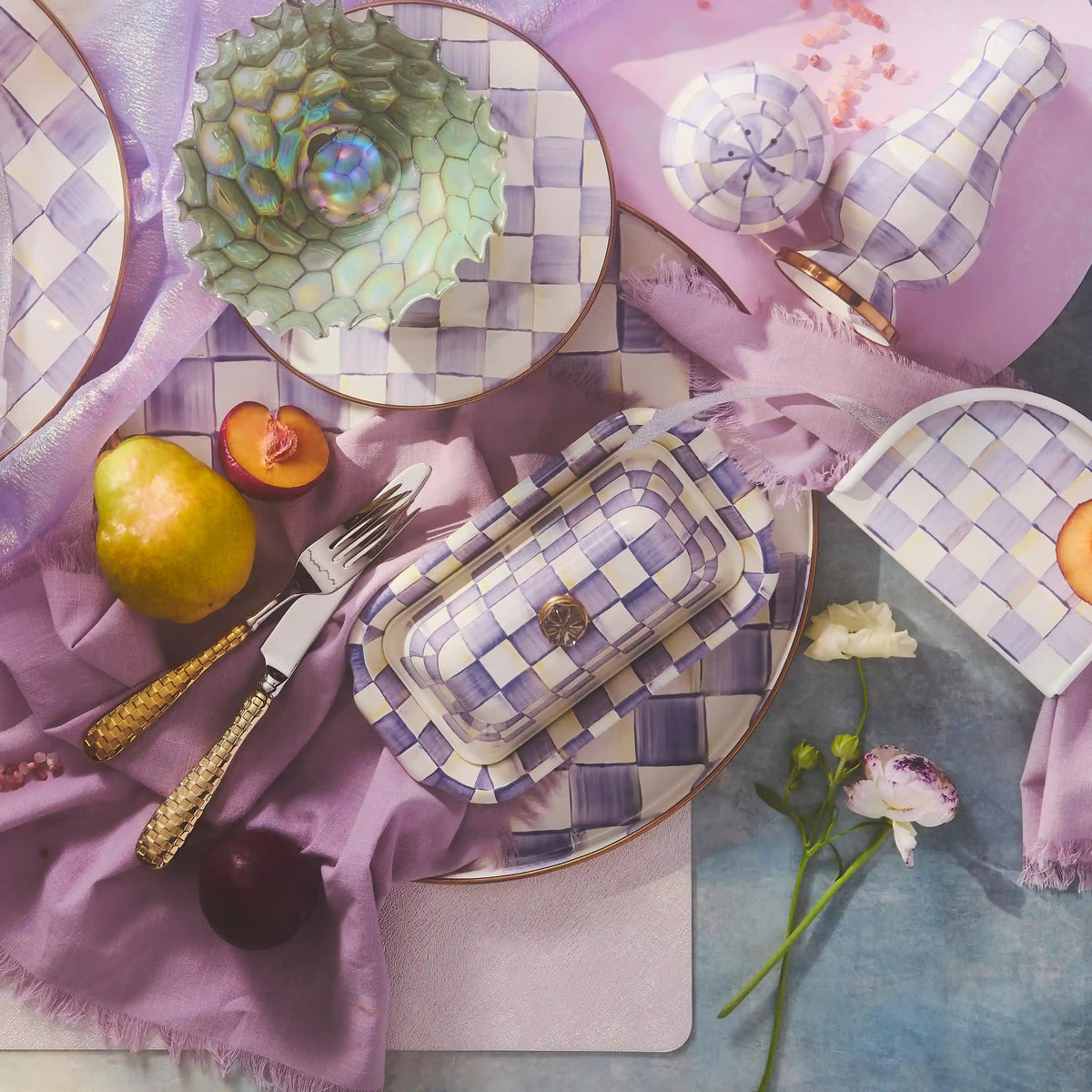 Violet Check Butter Box