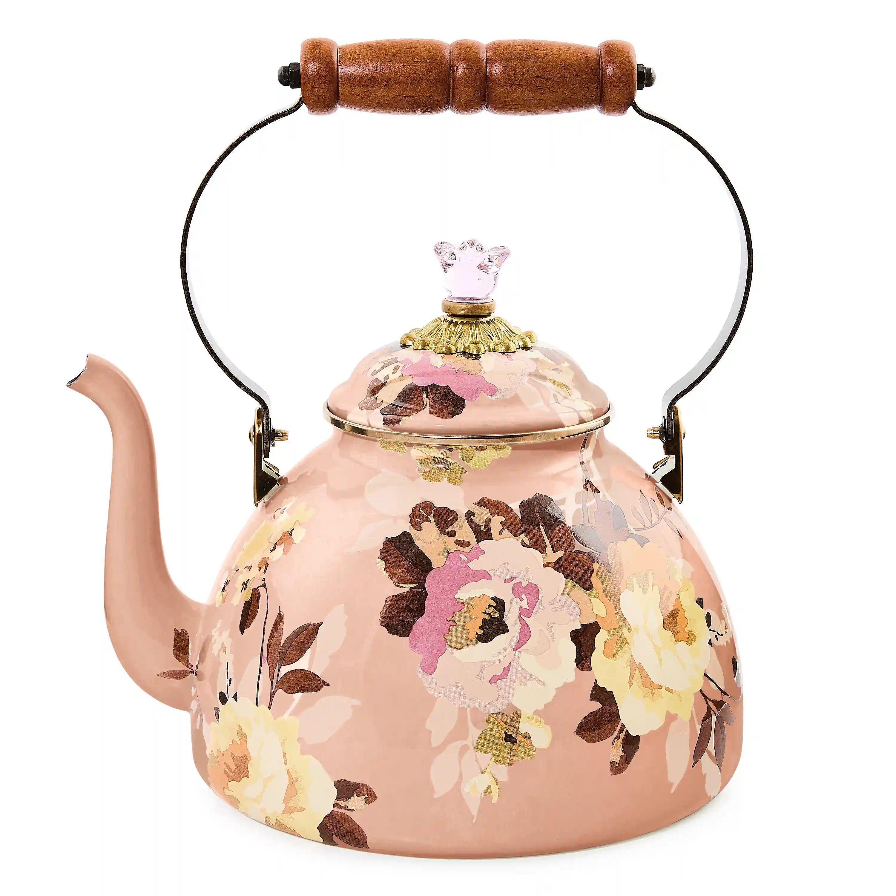 White Flower Market 3 Quart Tea Kettle