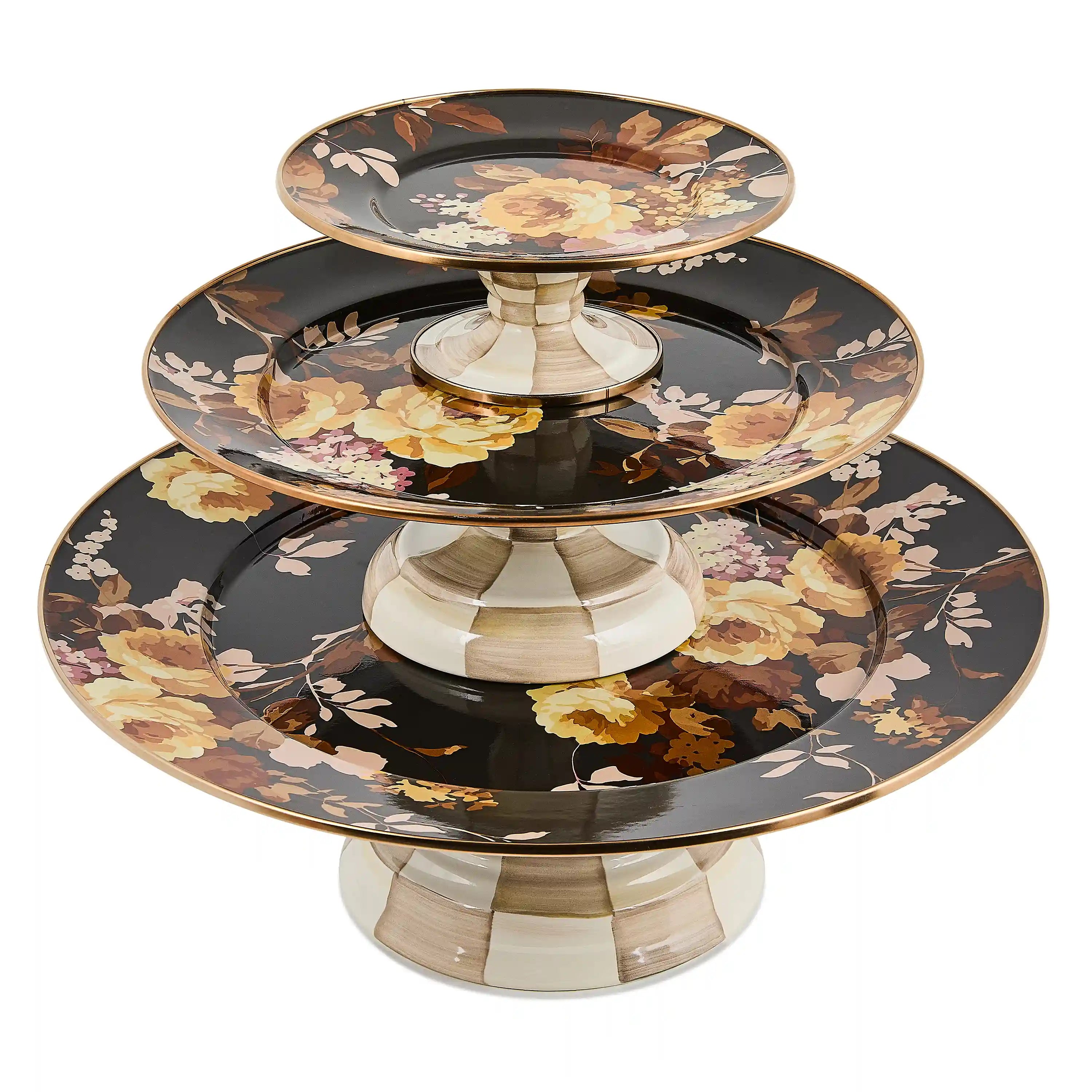 Wild Rose Mauve Large Pedestal Platter