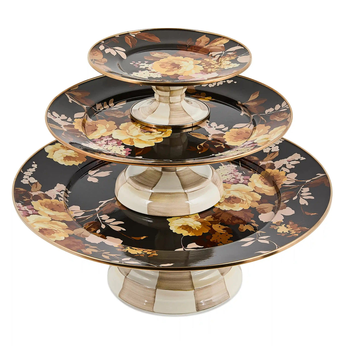 Wildflowers Pink Mini Pedestal Platter