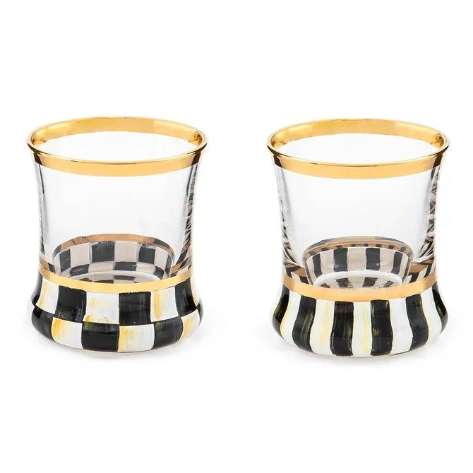 Courtly Check Wine Glass