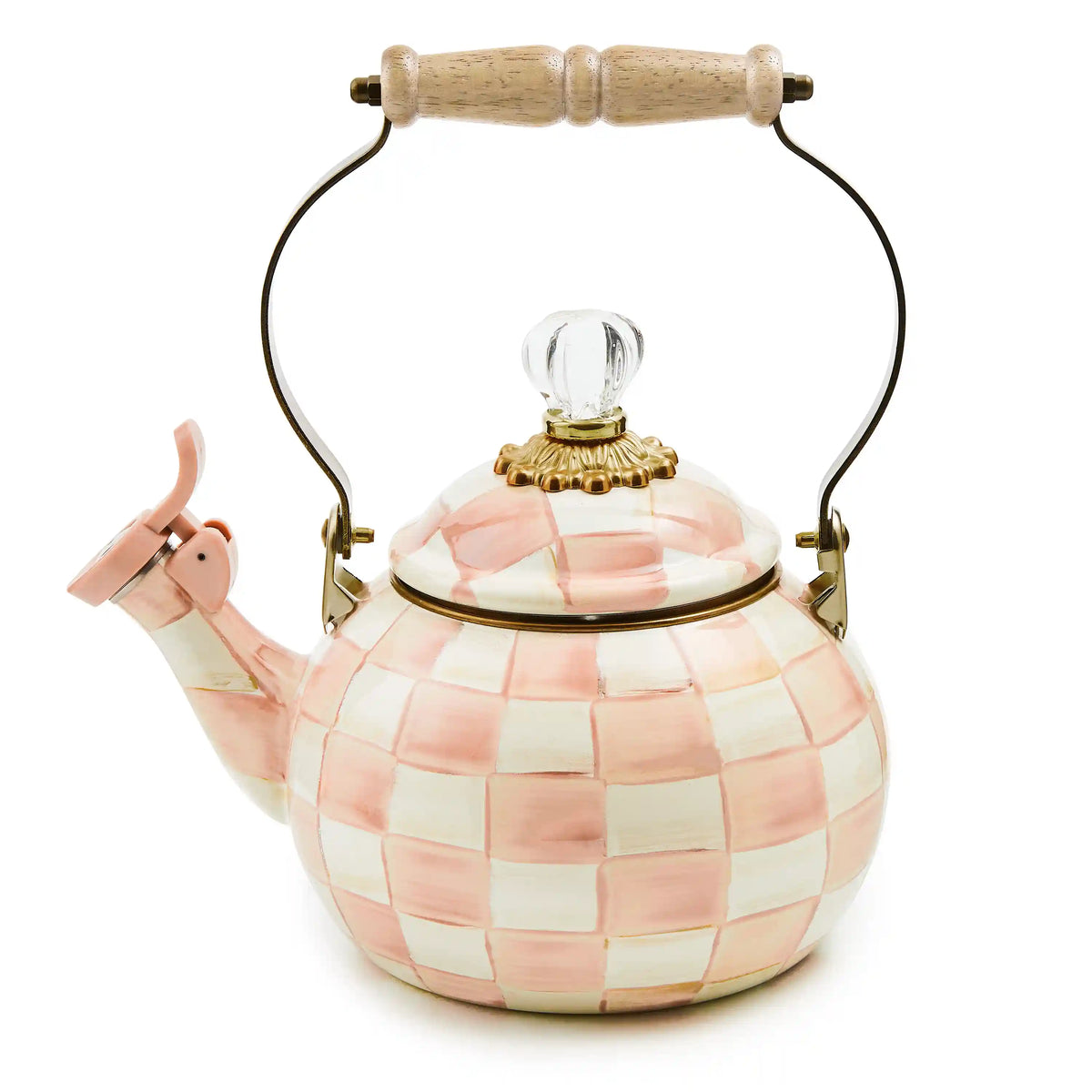 Violet Check Whistling Tea Kettle