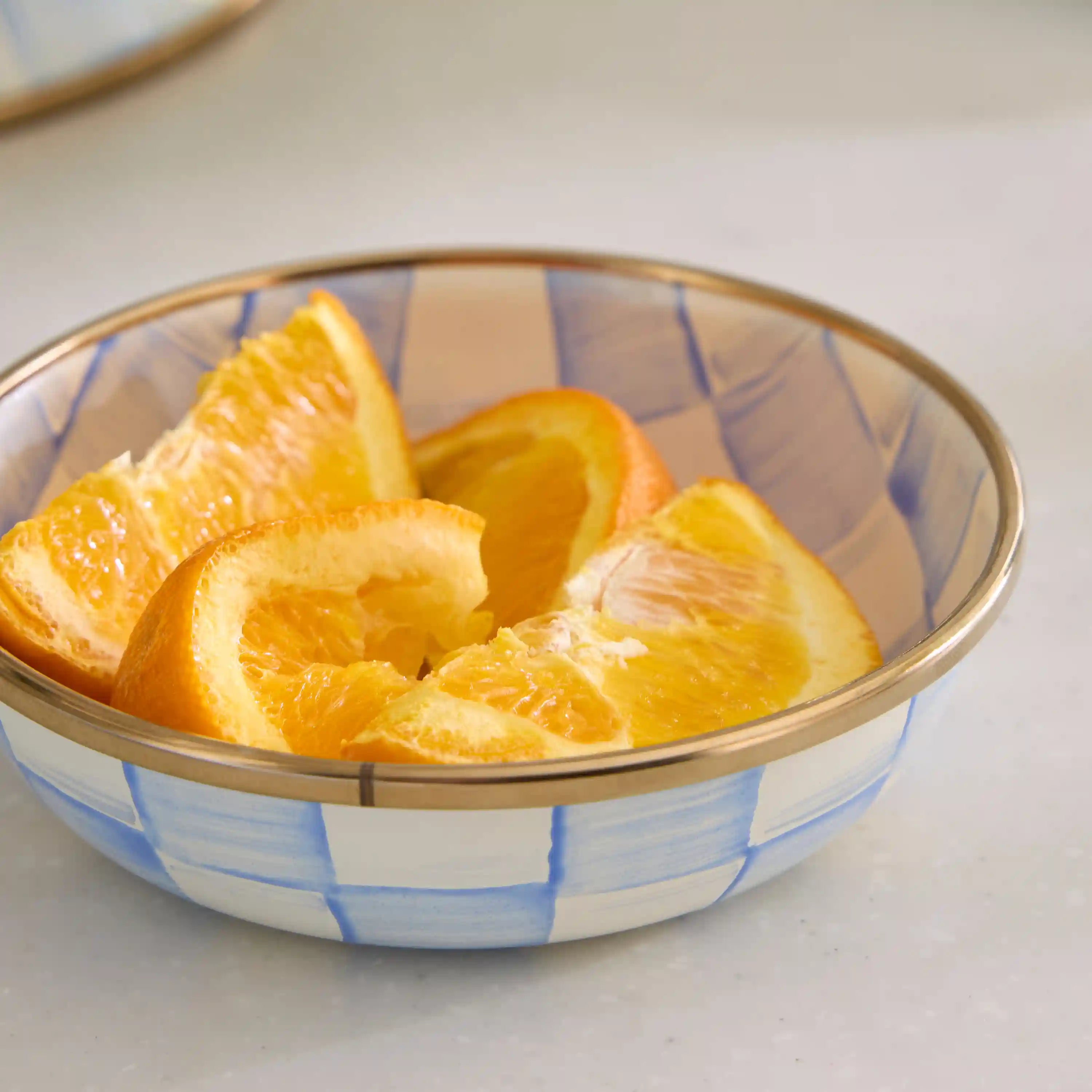 Emerald Check Relish Dish