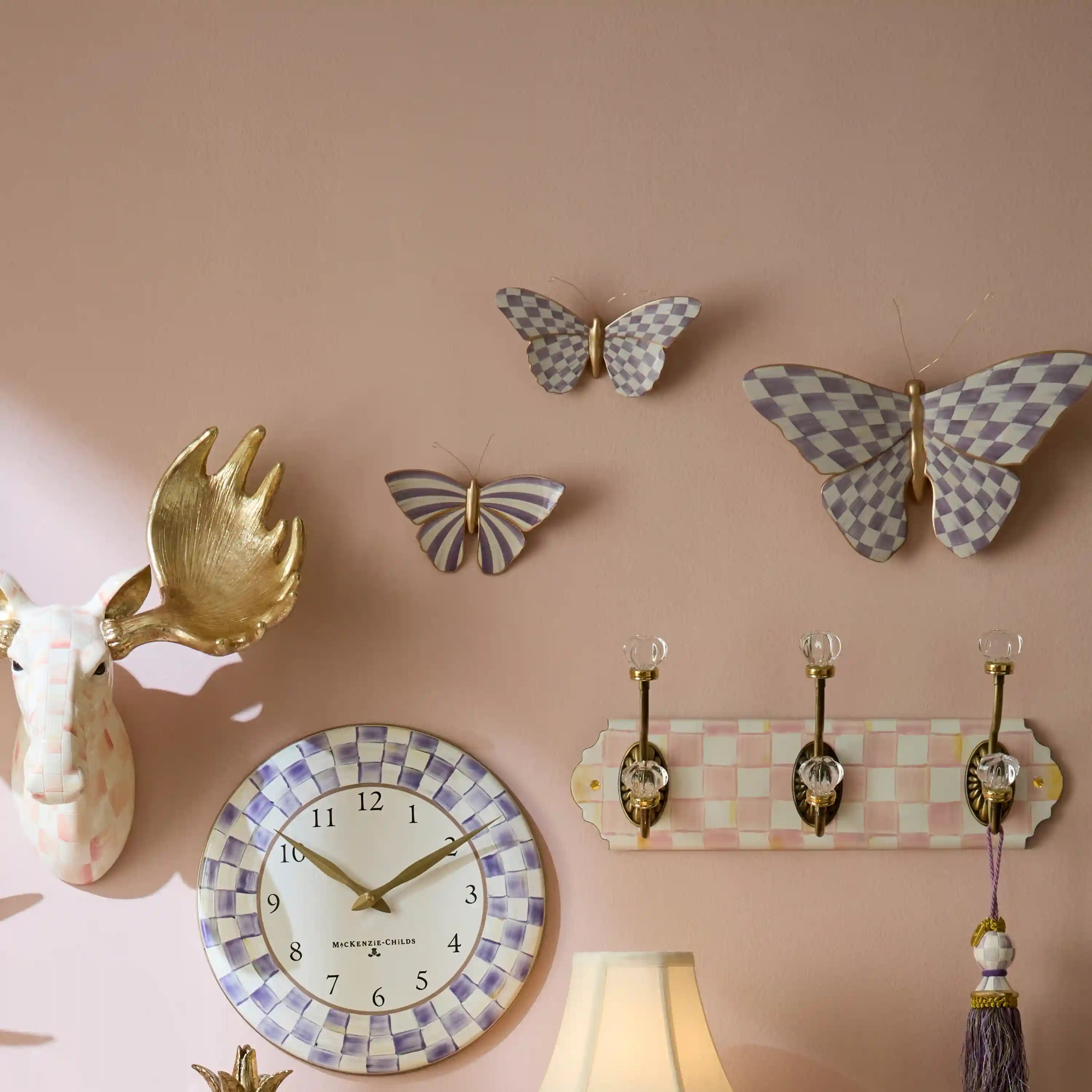 Courtly Check Butterfly Duo Wall Decor