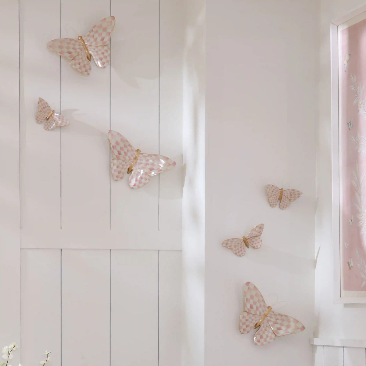 Courtly Check Butterfly Wall Decor