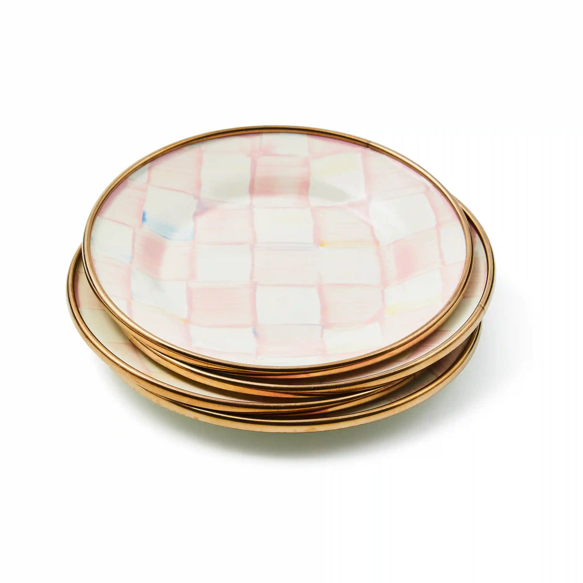 Courtly Check Appetizer Plates, Set of 4