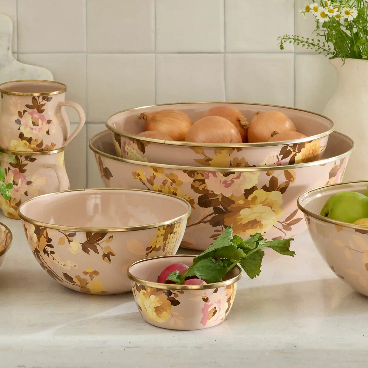 Wild Rose Mauve Pinch Bowl