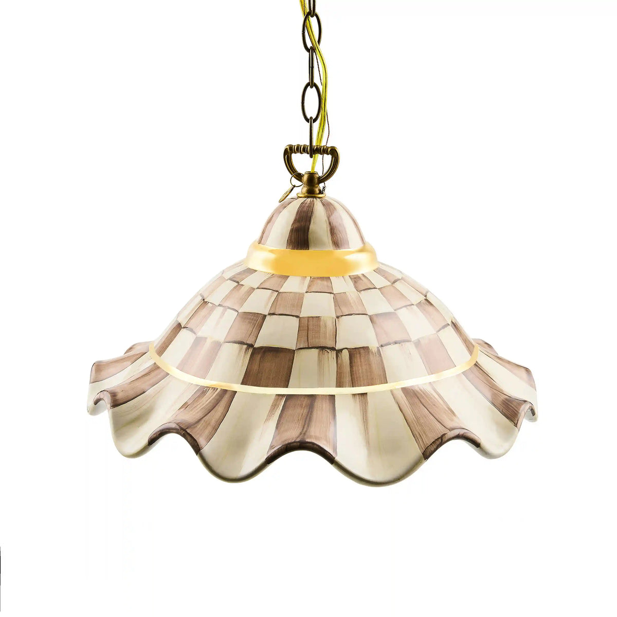 Courtly Check Medium Ceramic Pendant Lamp