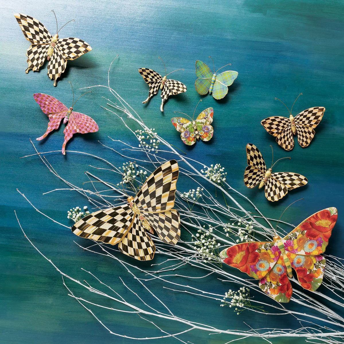 Mocha Butterfly Wall Decor Trio