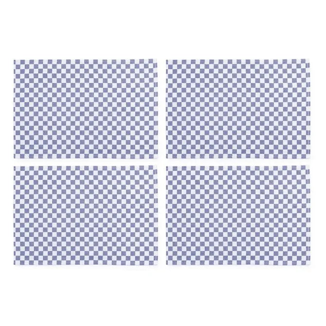 Indigo Check Placemat, Set of 4