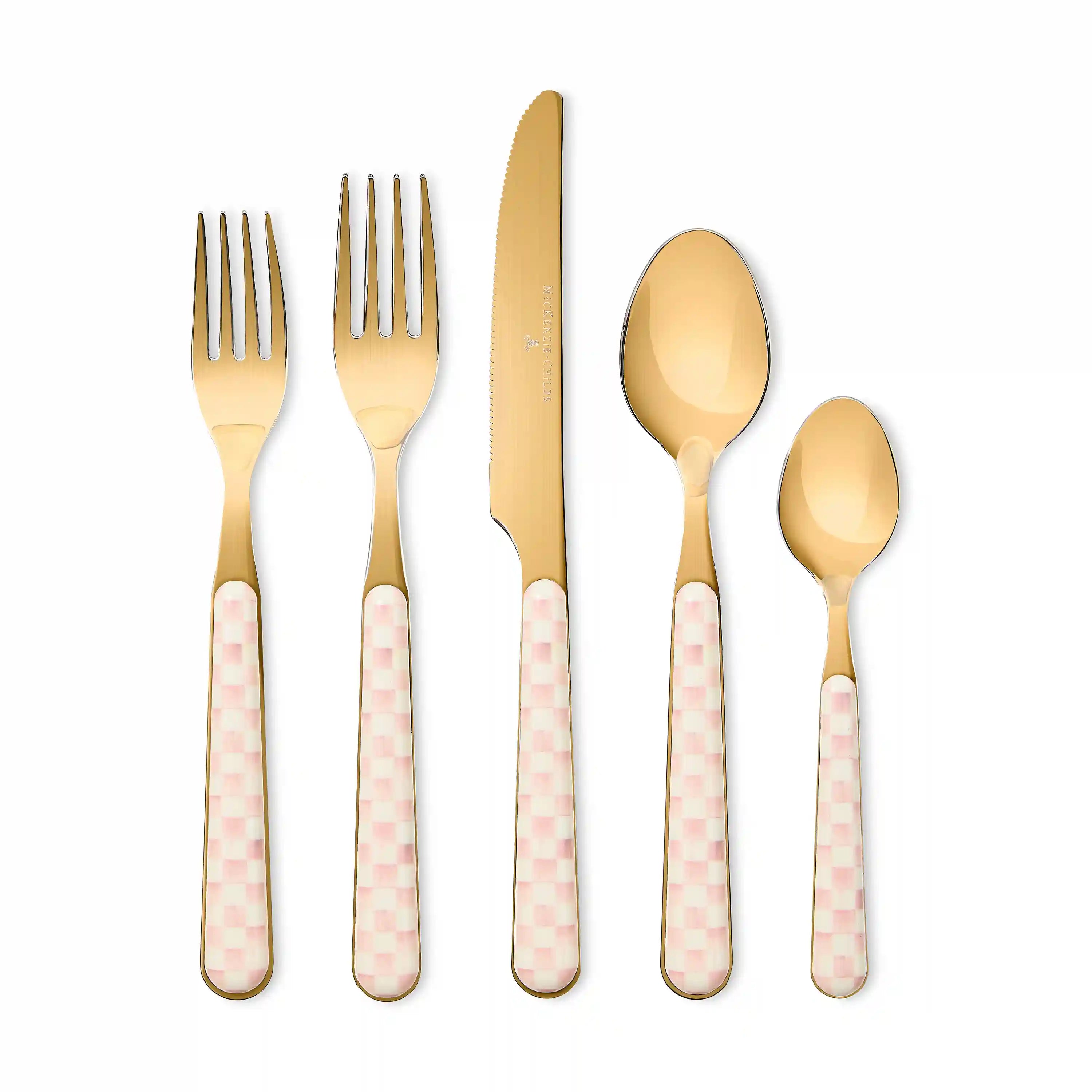 Courtly Check Bistro Flatware 5 Piece Place Setting