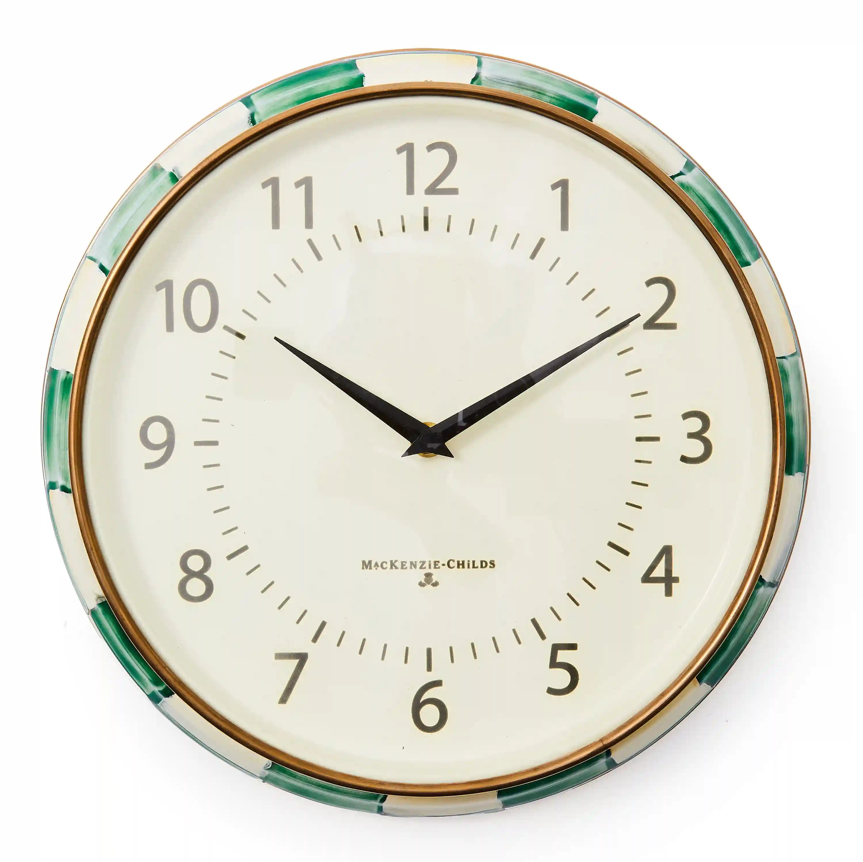 Violet Check School Wall Clock