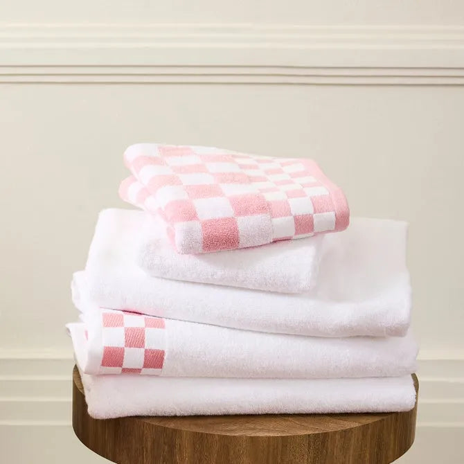 Rosy Check Hand Towel