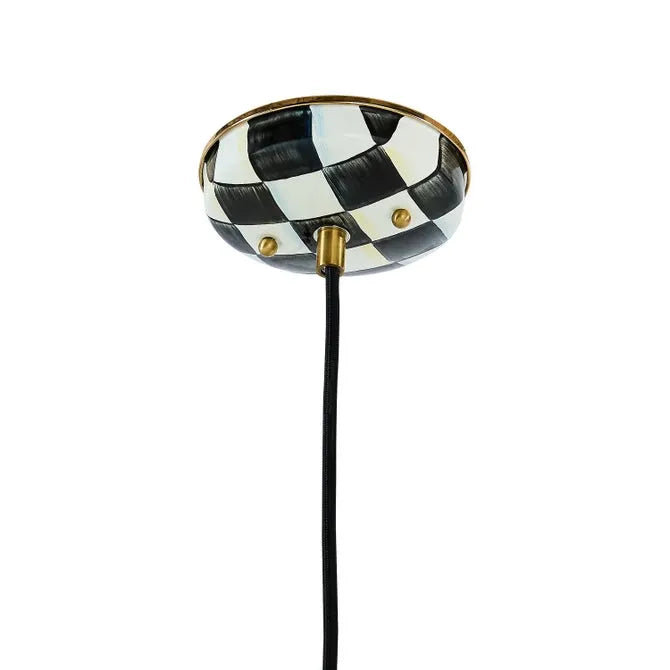 Courtly Check 8" Dome Pendant Lamp