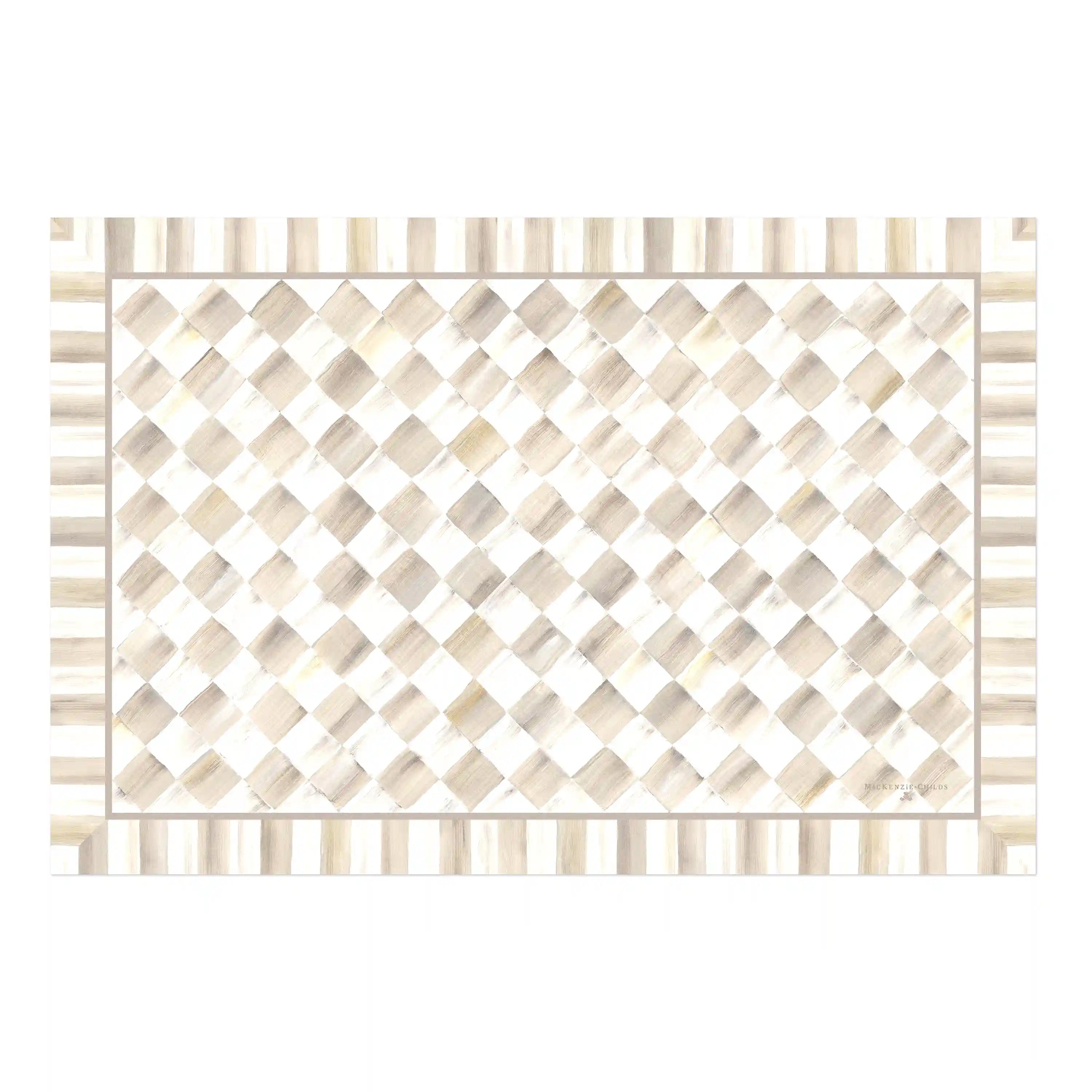 Rosy Check 3' x 5' Floor Mat