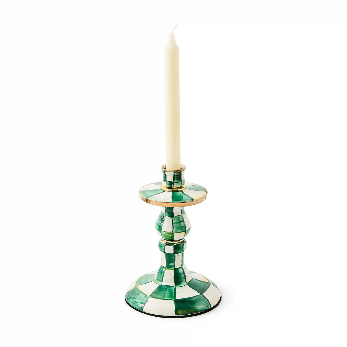 Mocha Check Medium Candlestick