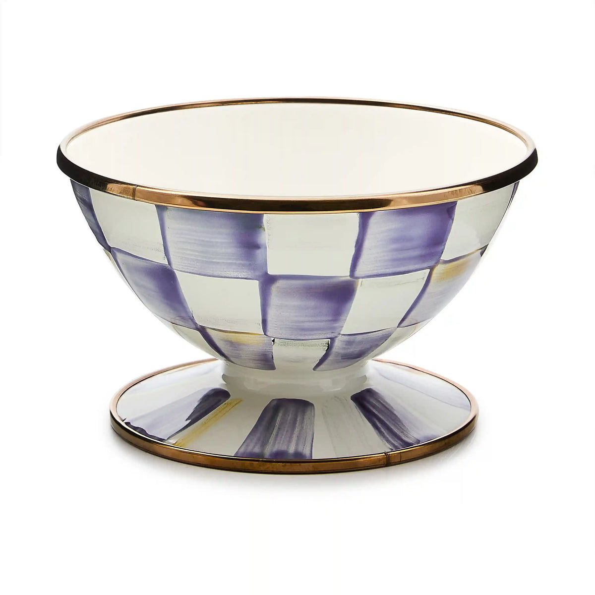 Violet Check Ice Cream Dish