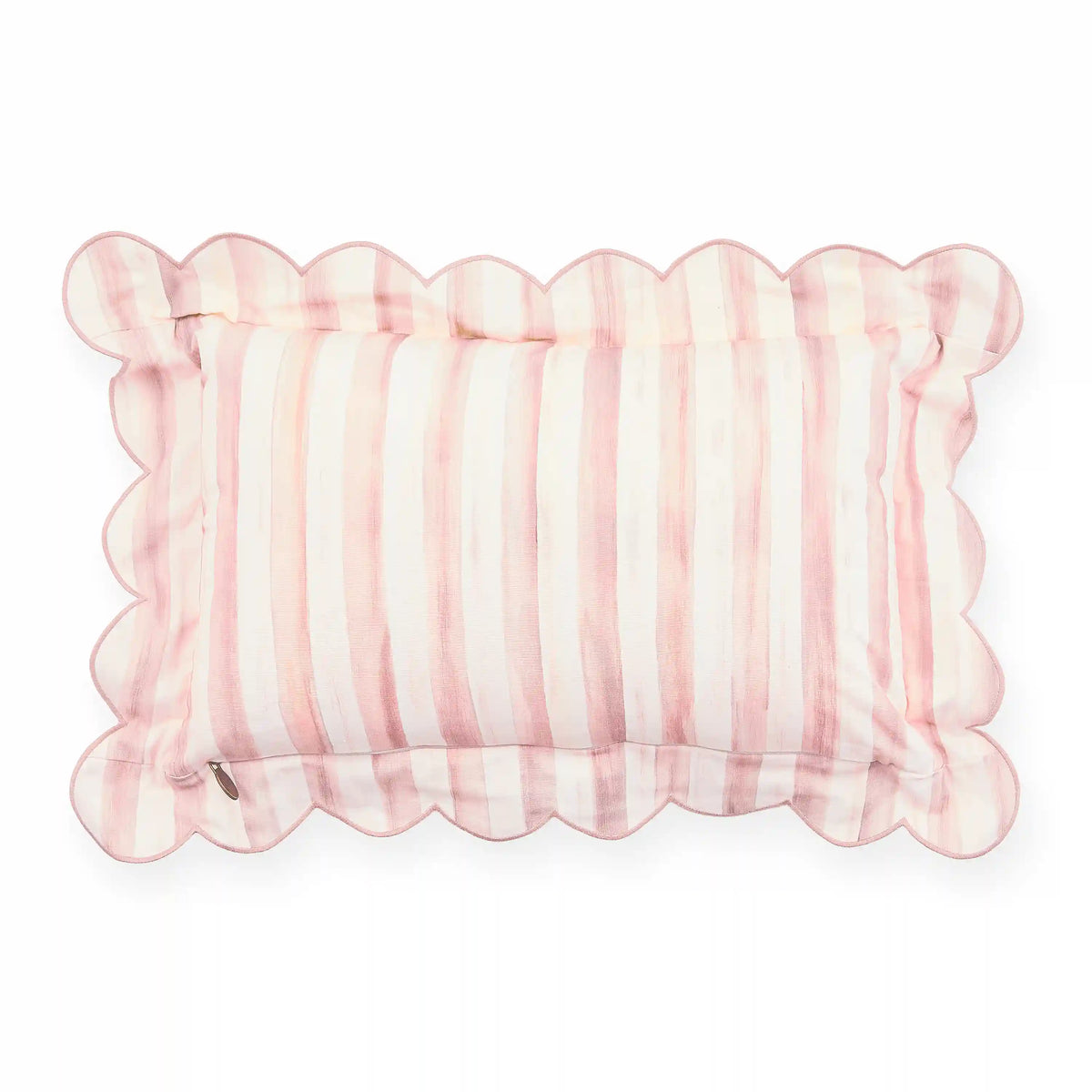 Courtly Check Reversible Scalloped Lumbar Throw Pillow