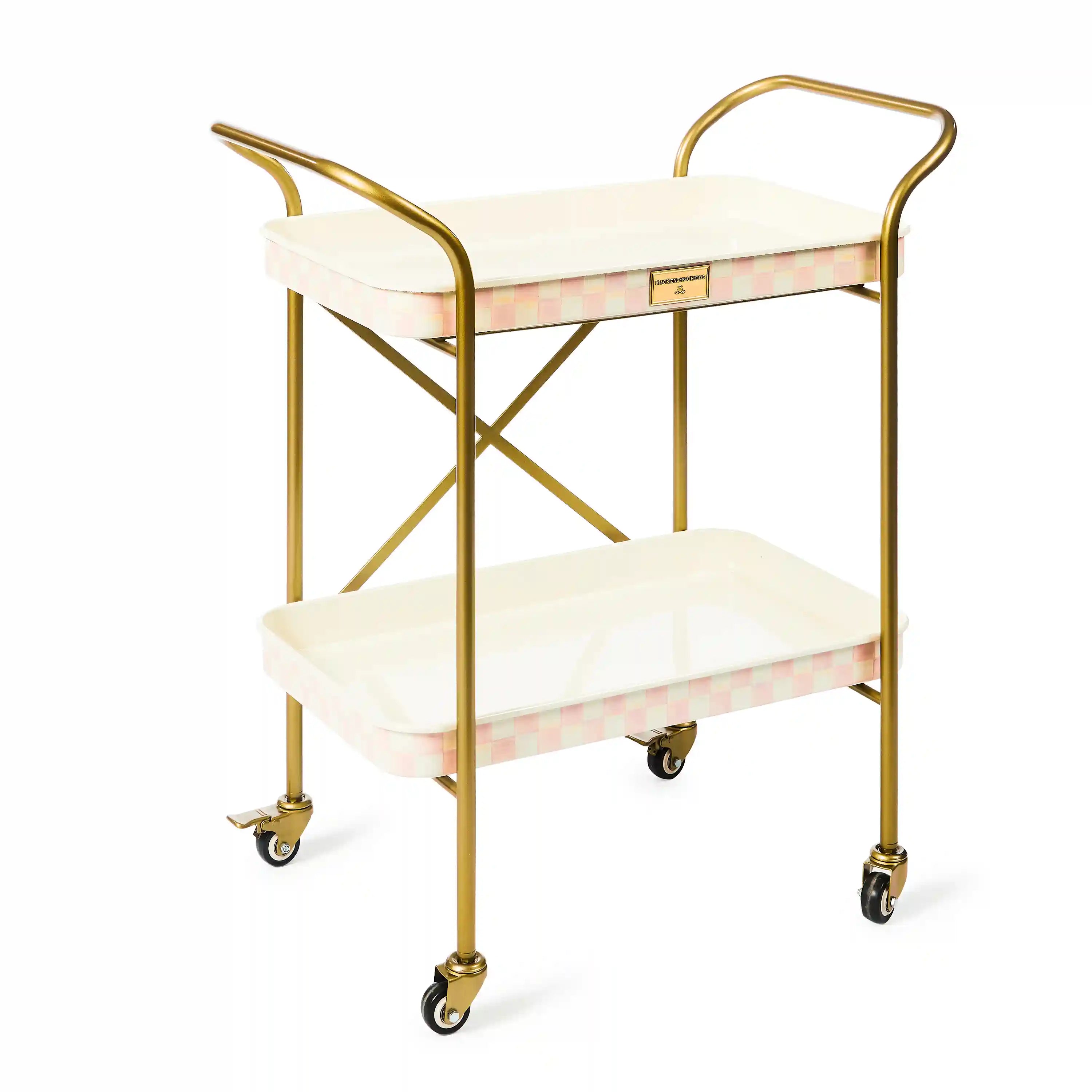 Royal Check 2-Tier Kitchen Cart