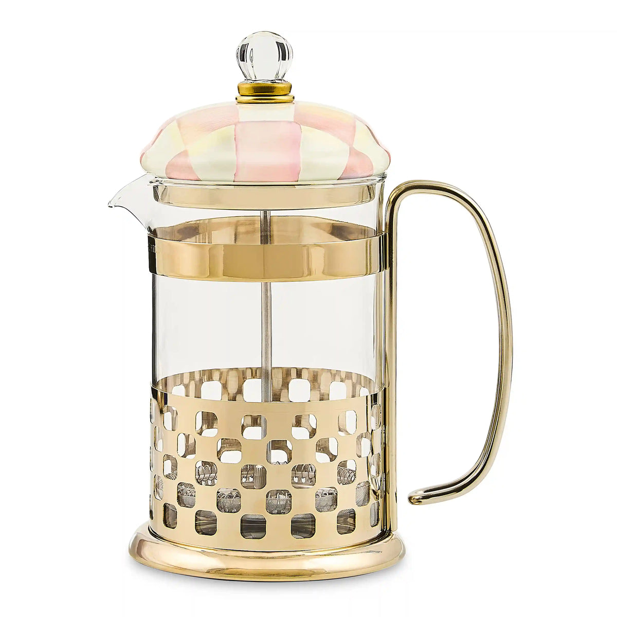 Violet Check French Press
