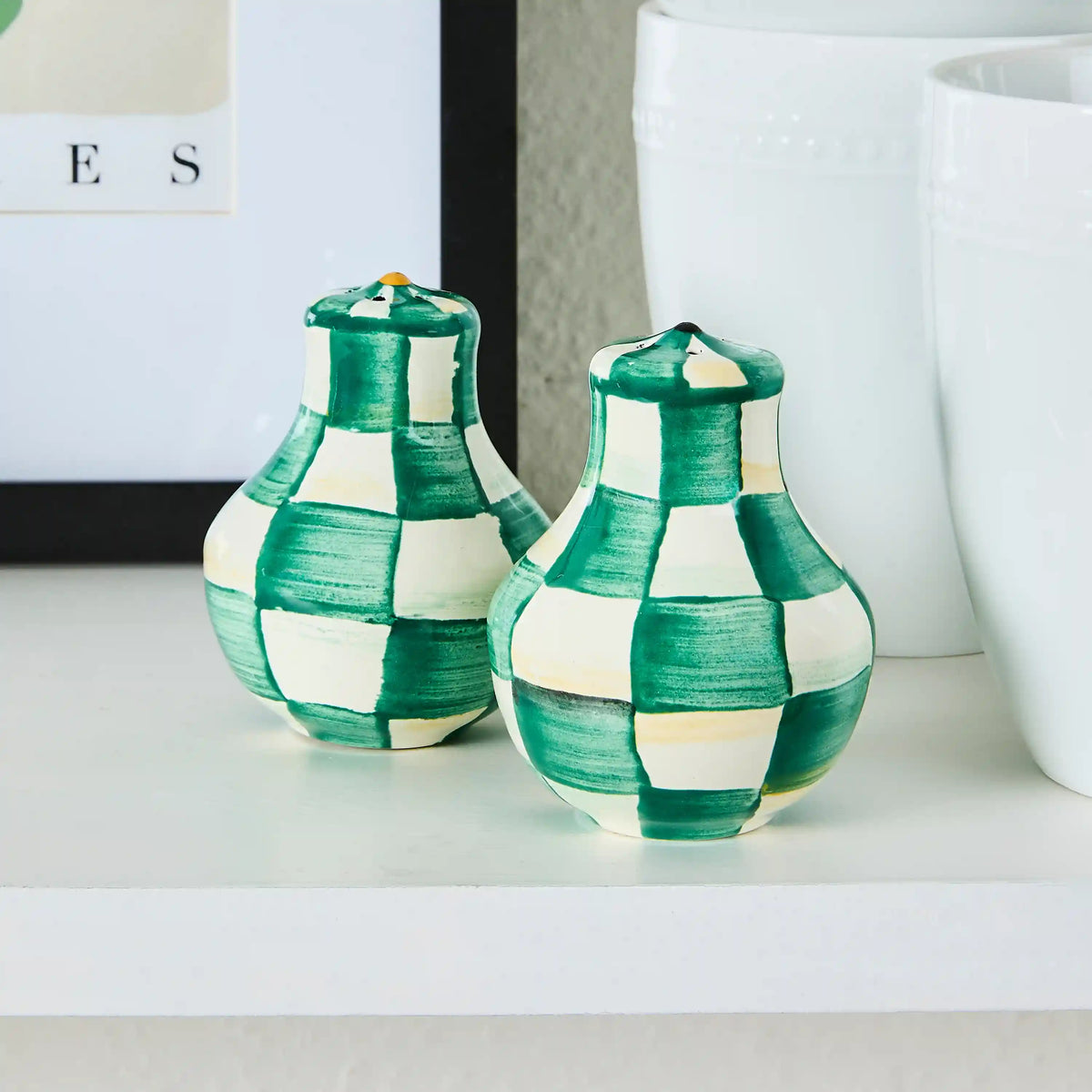 Rosy Check Large Salt & Pepper Shakers