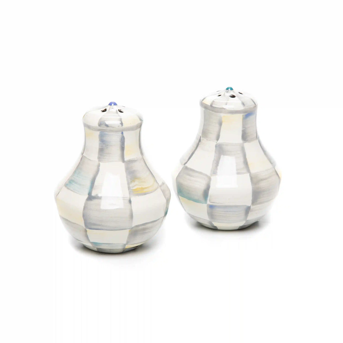 Emerald Check Salt & Pepper Shakers