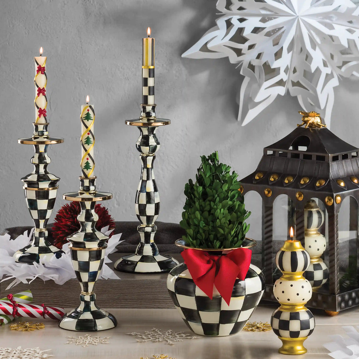 Courtly Check Short Candlestick