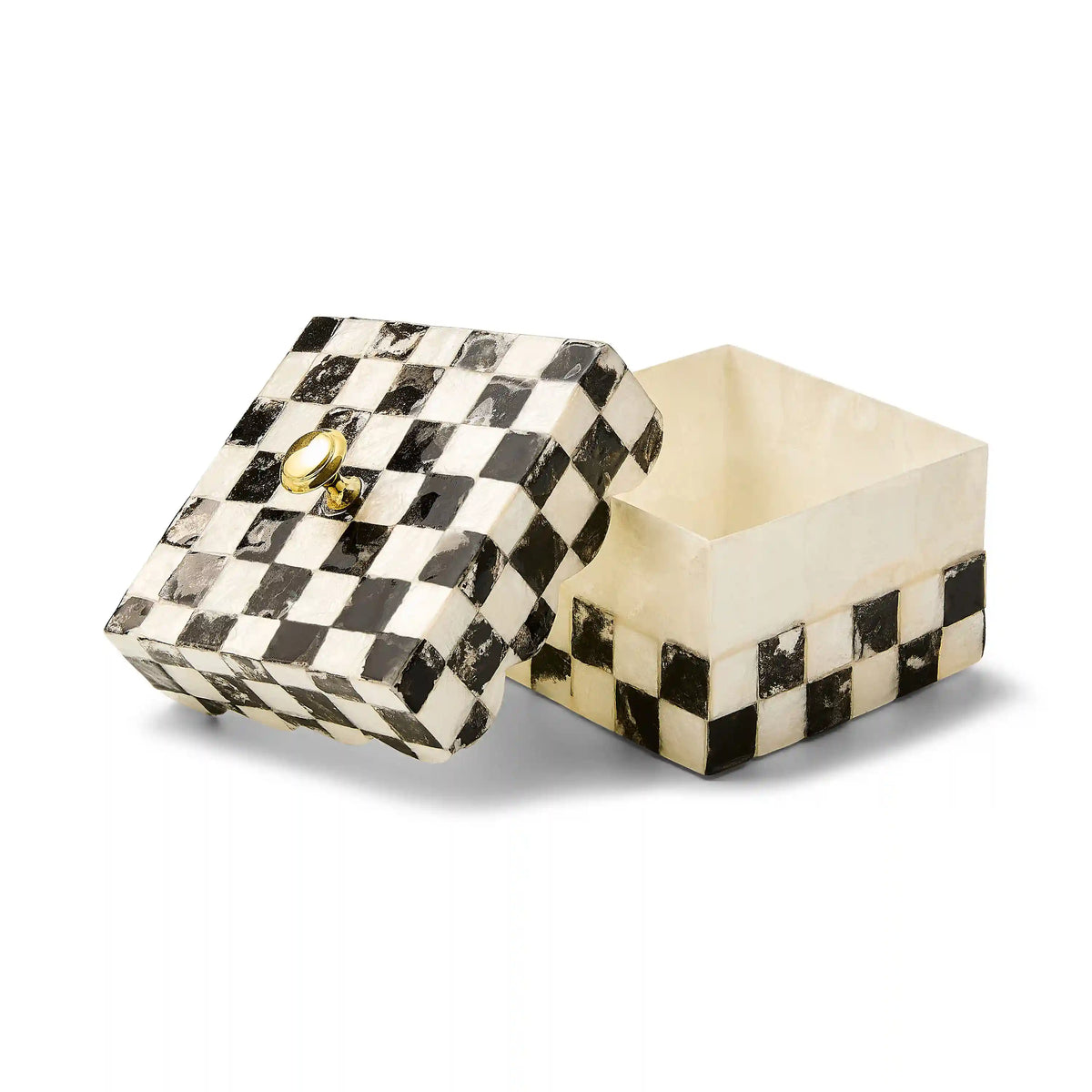 Courtly Check Capiz Scalloped Box