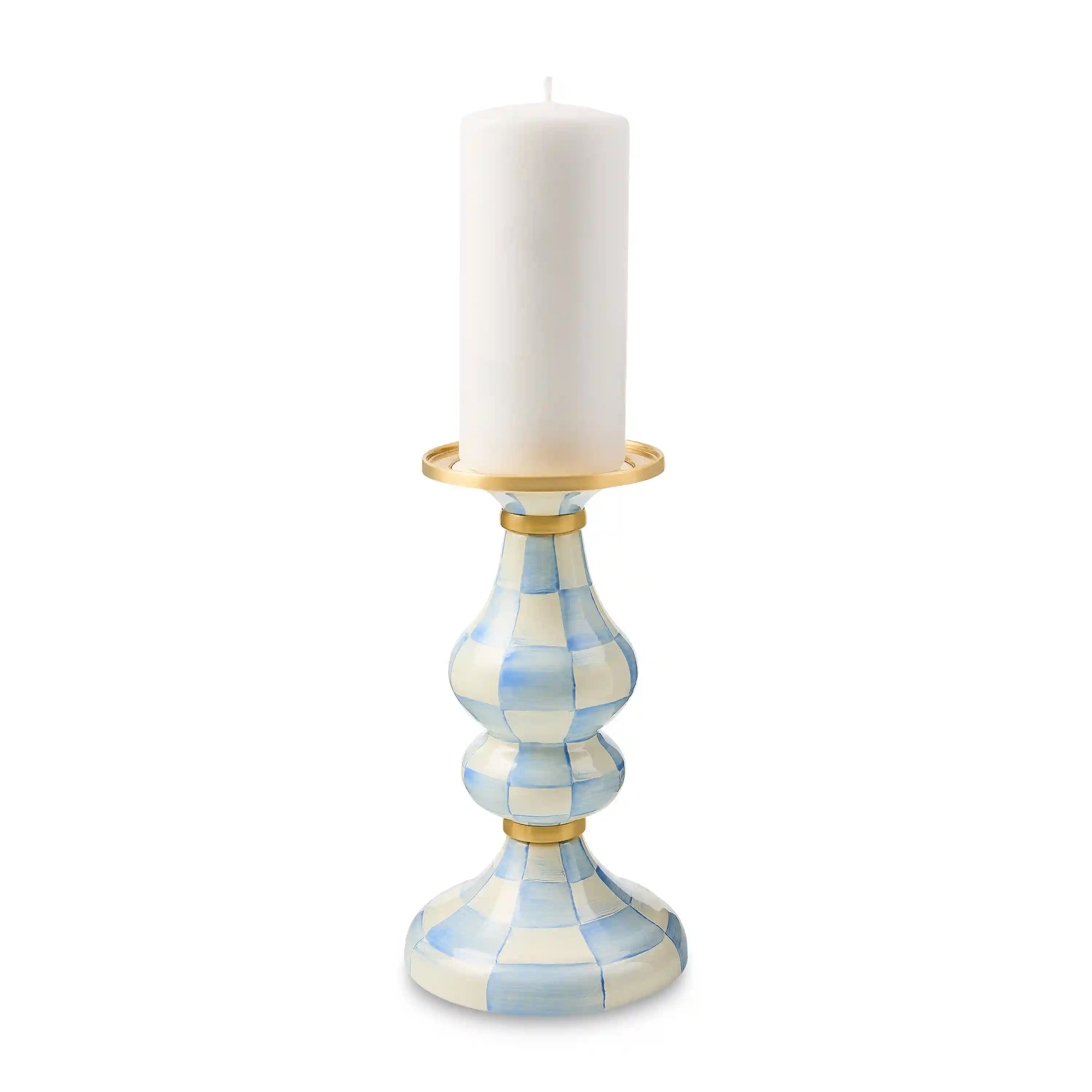 Rosy Check Medium Pillar Candlestick