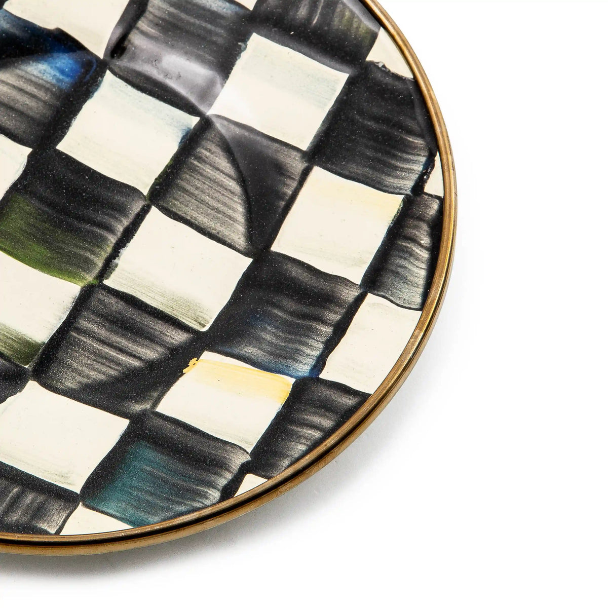 Mocha Check Saucer