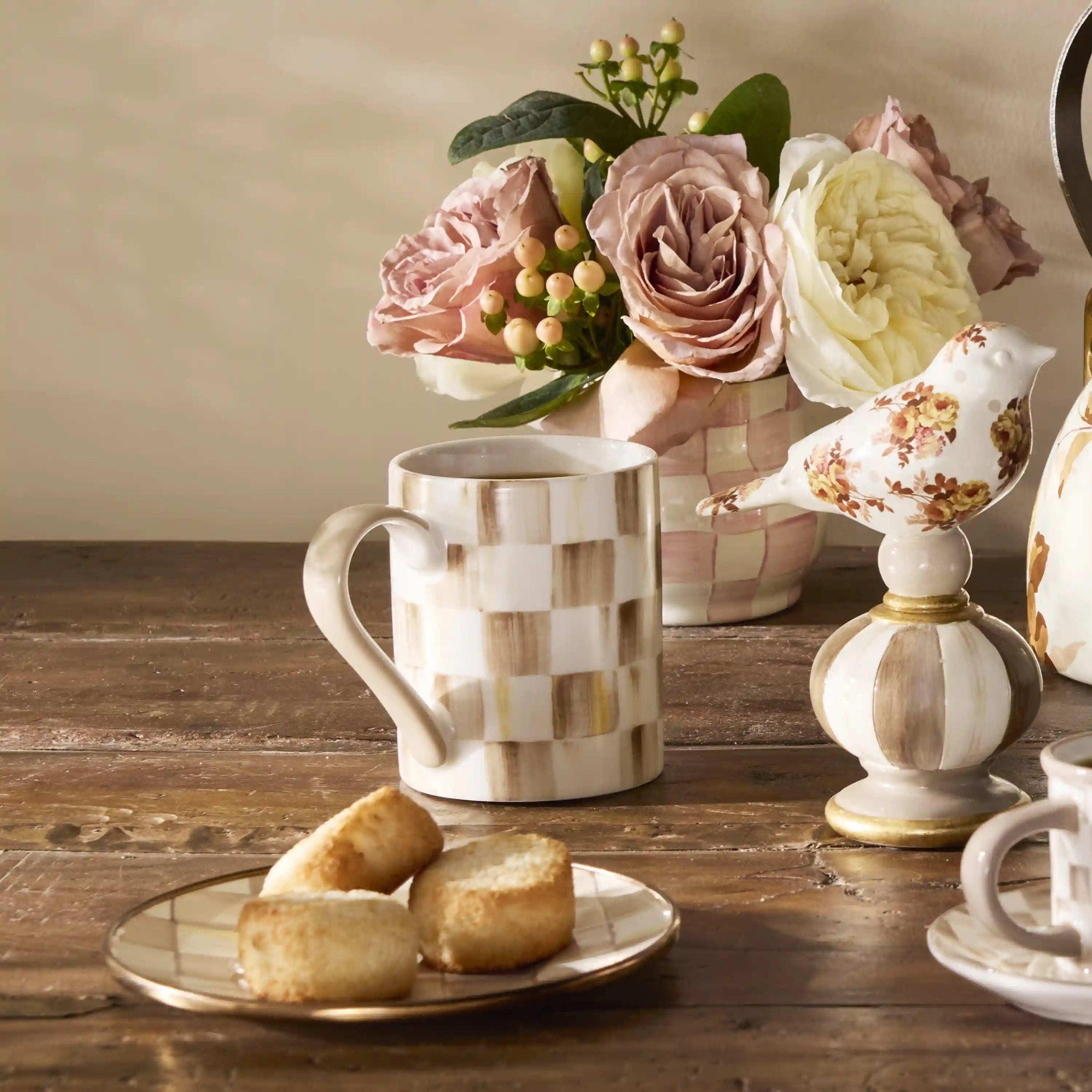 Royal Check Porcelain Mug
