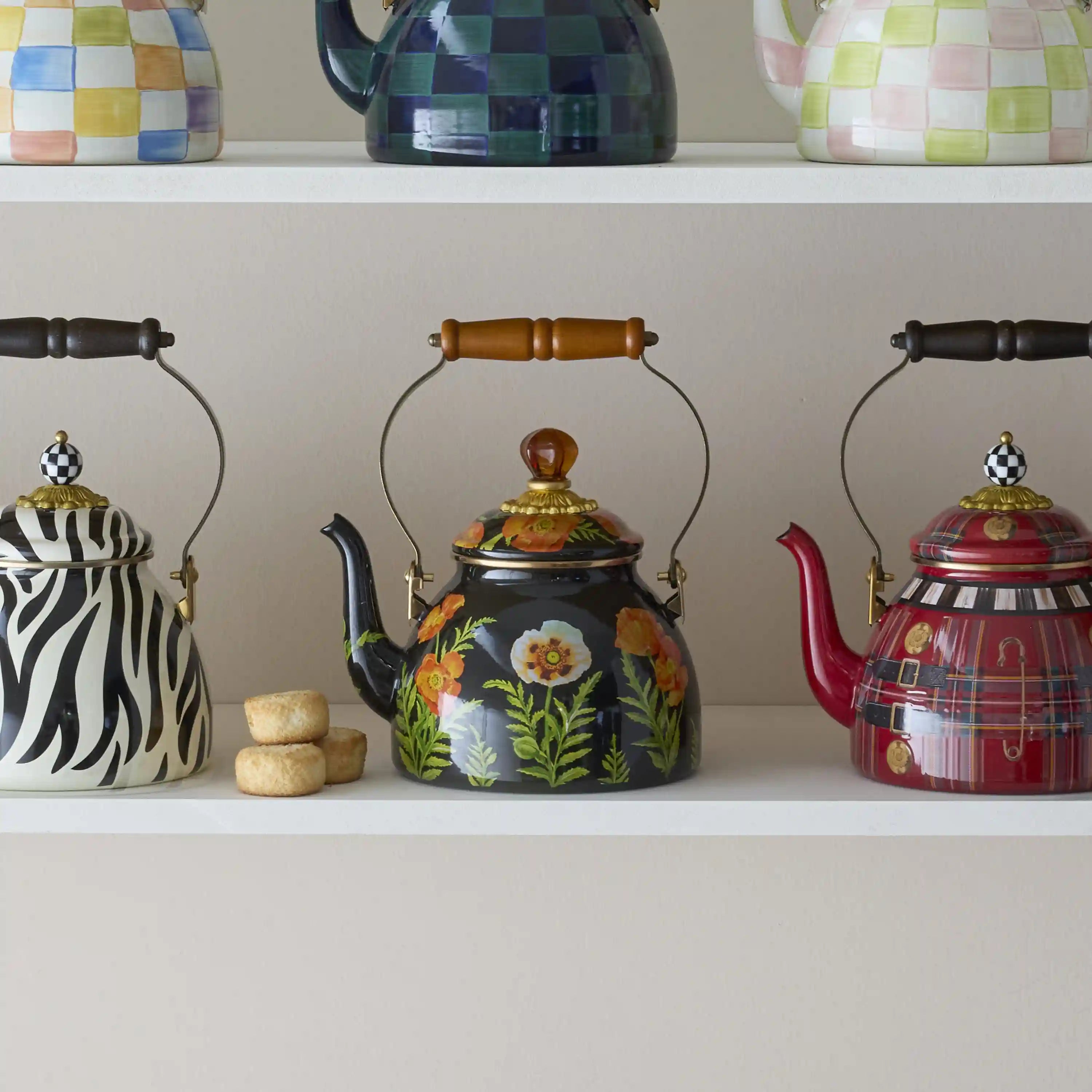 Juniper Check 2 Quart Tea Kettle