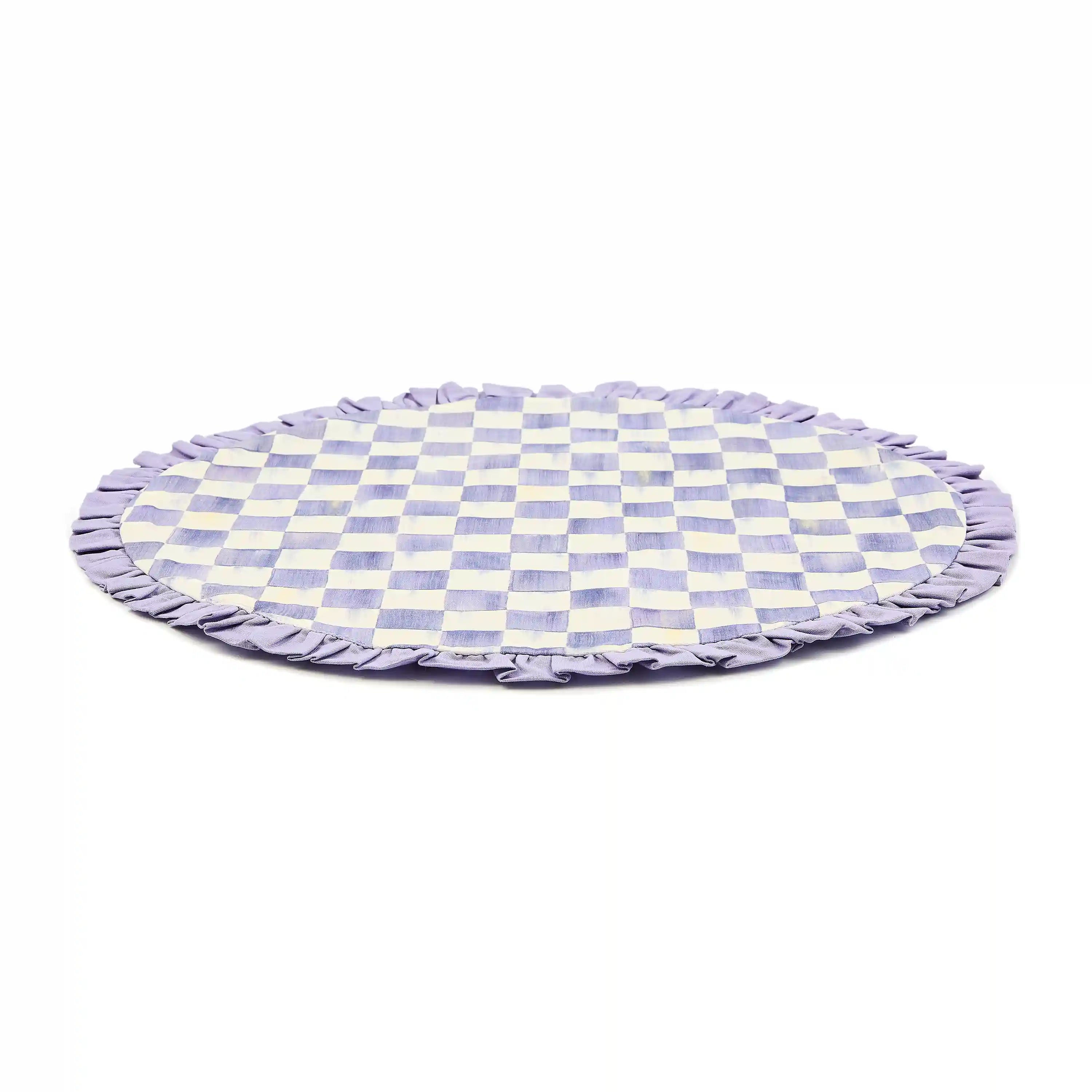 Violet Check Round Placemat