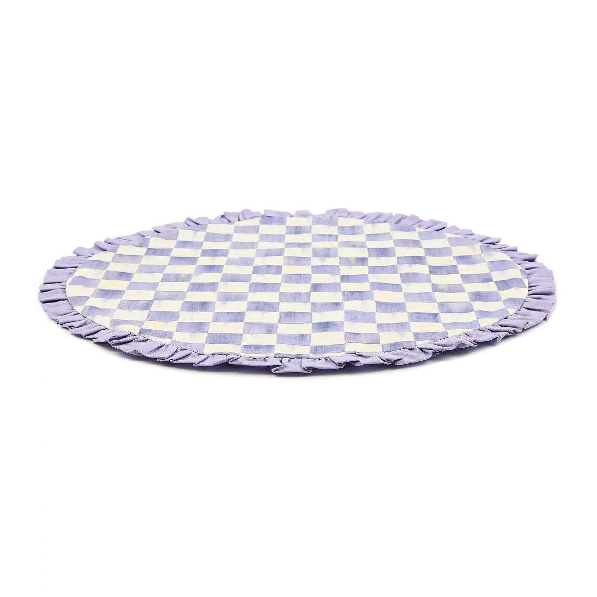 Mocha Check Round Placemat