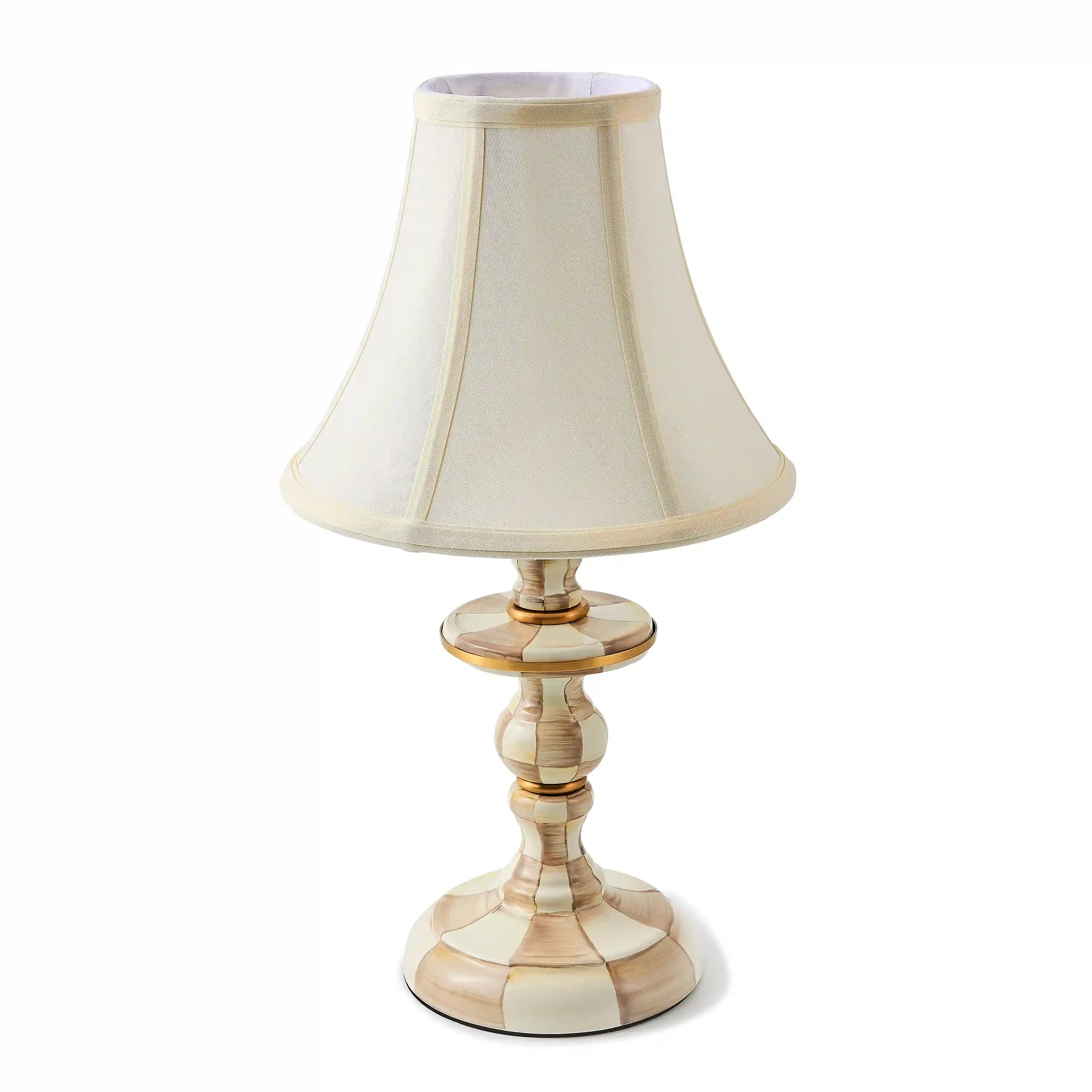 Sterling Check Candlestick Lamp