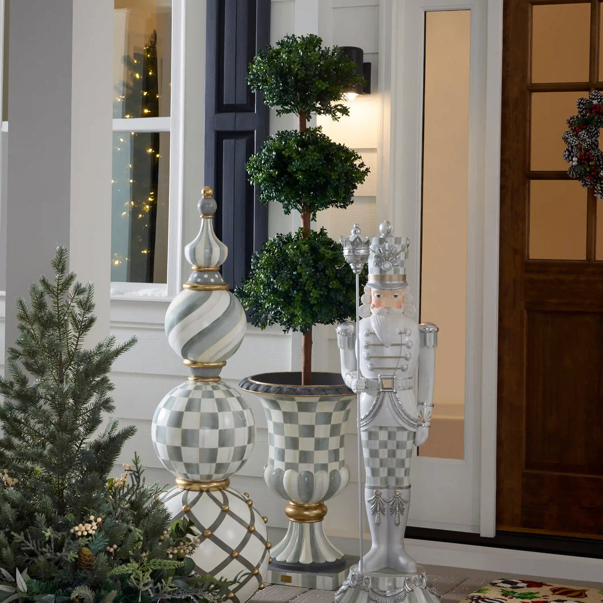 Rosy Check Pedestal Urn