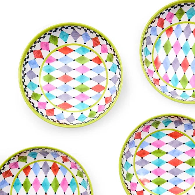 Palm Springs Melamine Small Bowls, Set of 4