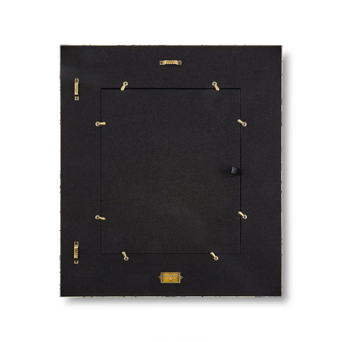 Mocha Check Enamel Wall Mirror