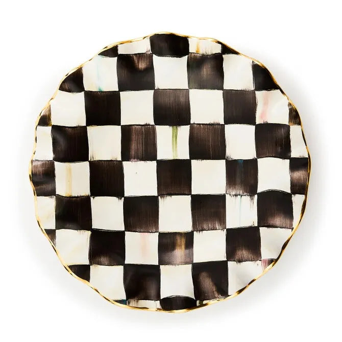 Courtly Check Ceramic Fluted Dinner Plate
