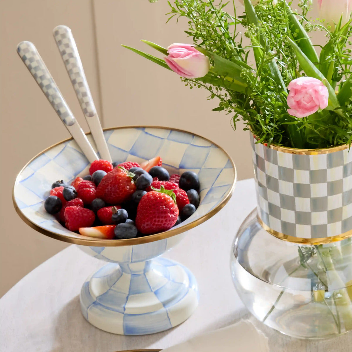 Sterling Check Bistro Salad Serving Set