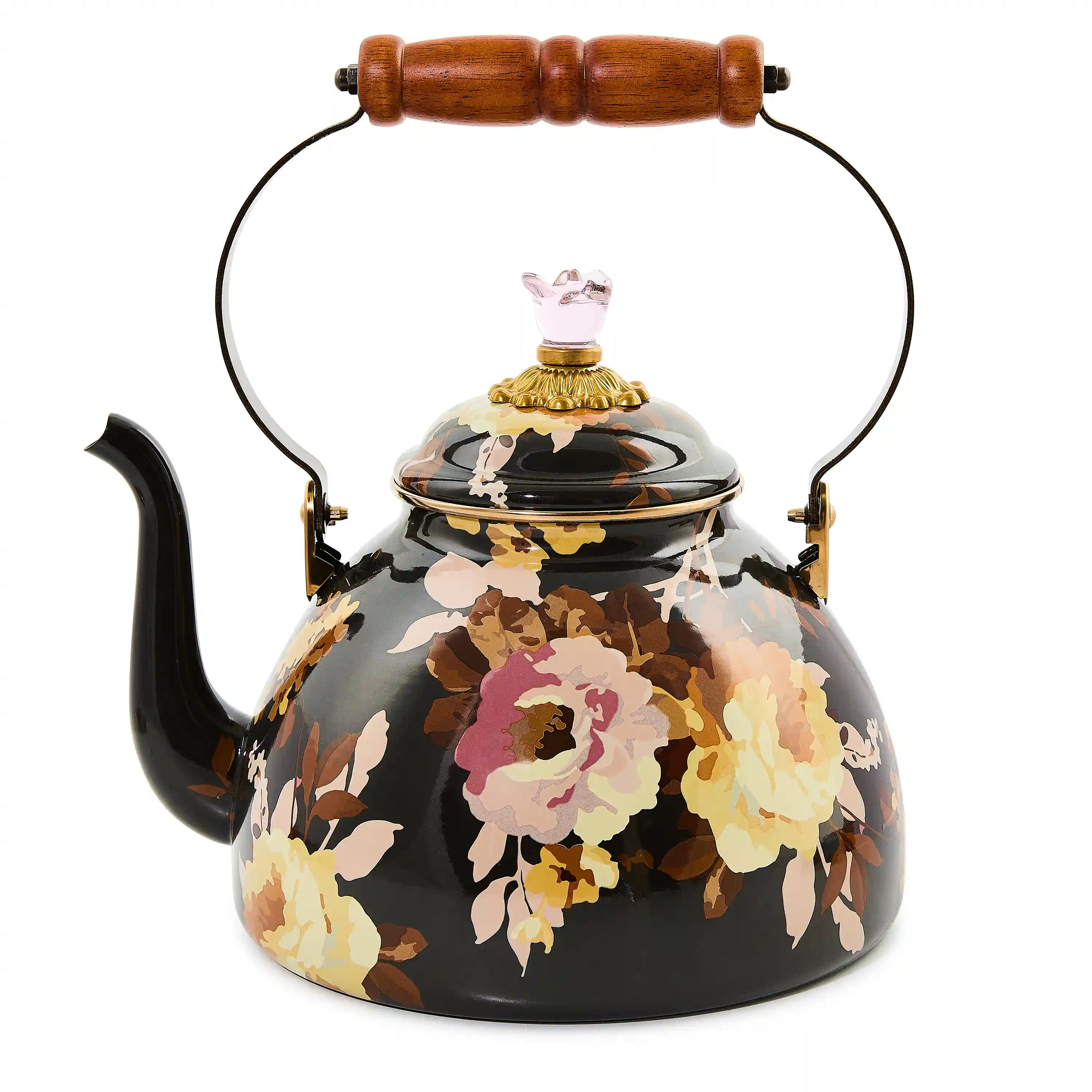 Wild Rose Mauve 2 Quart Tea Kettle