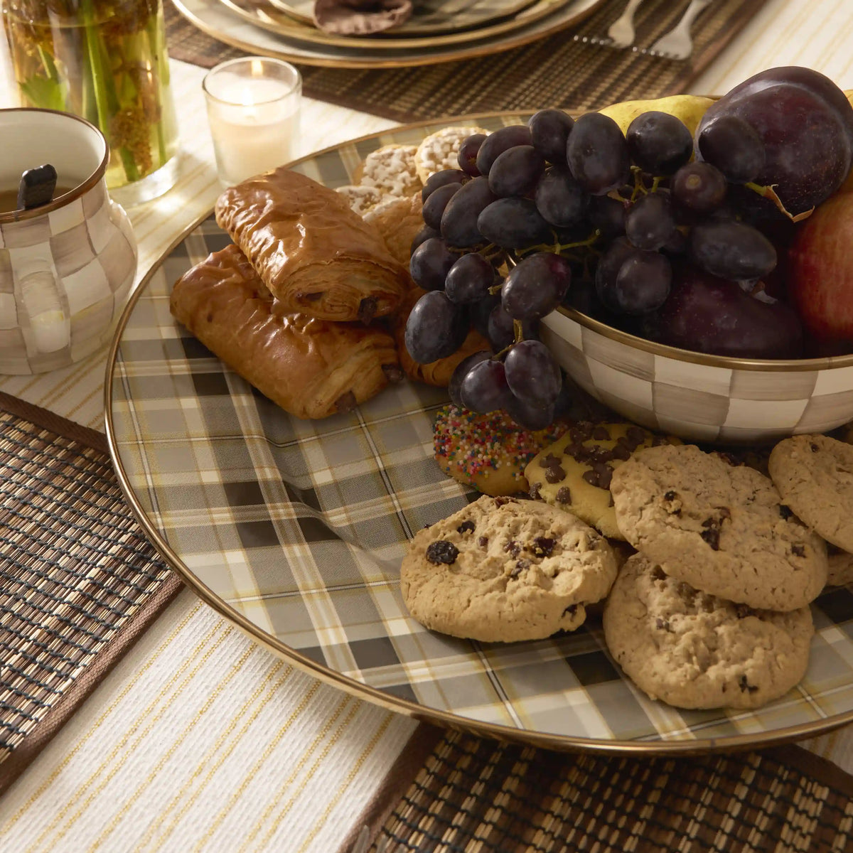 Tartan Black Serving Platter